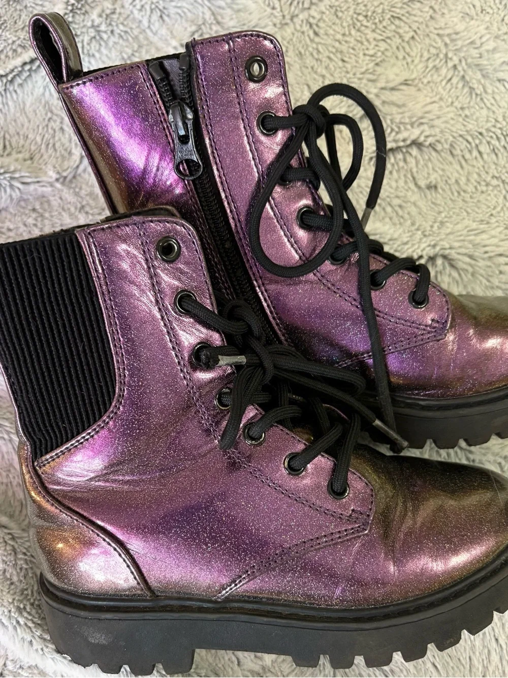 Art Class girls Metallic shimmery fashion boots sz 13